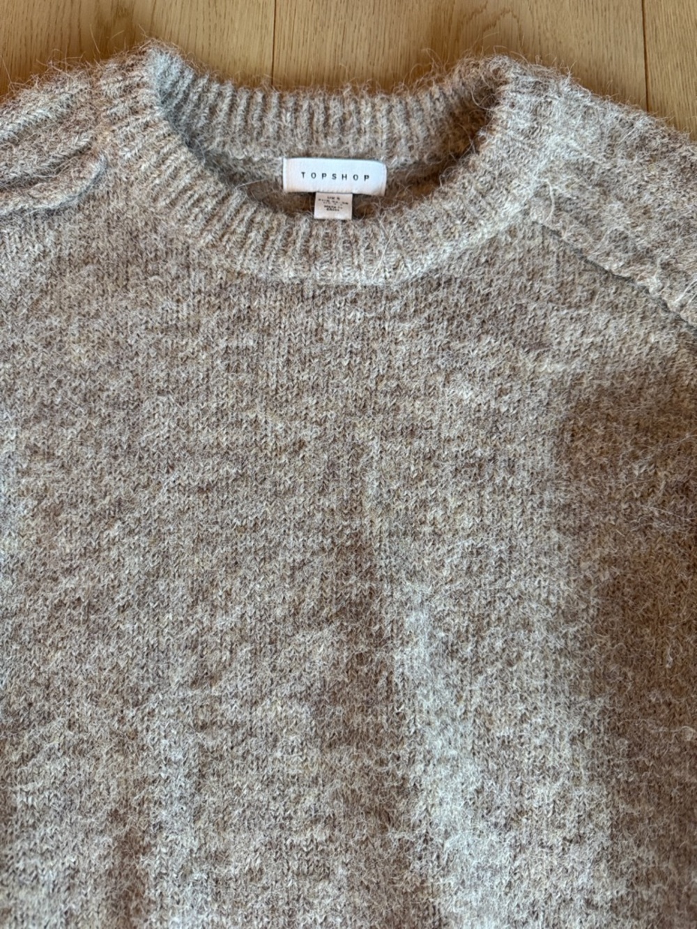 Topshop Women’s Cream Mauve Heather Crewneck Sweater